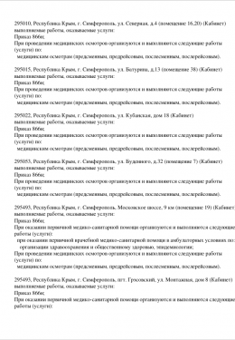 Выписка из реестра лицензий Евпатория 3